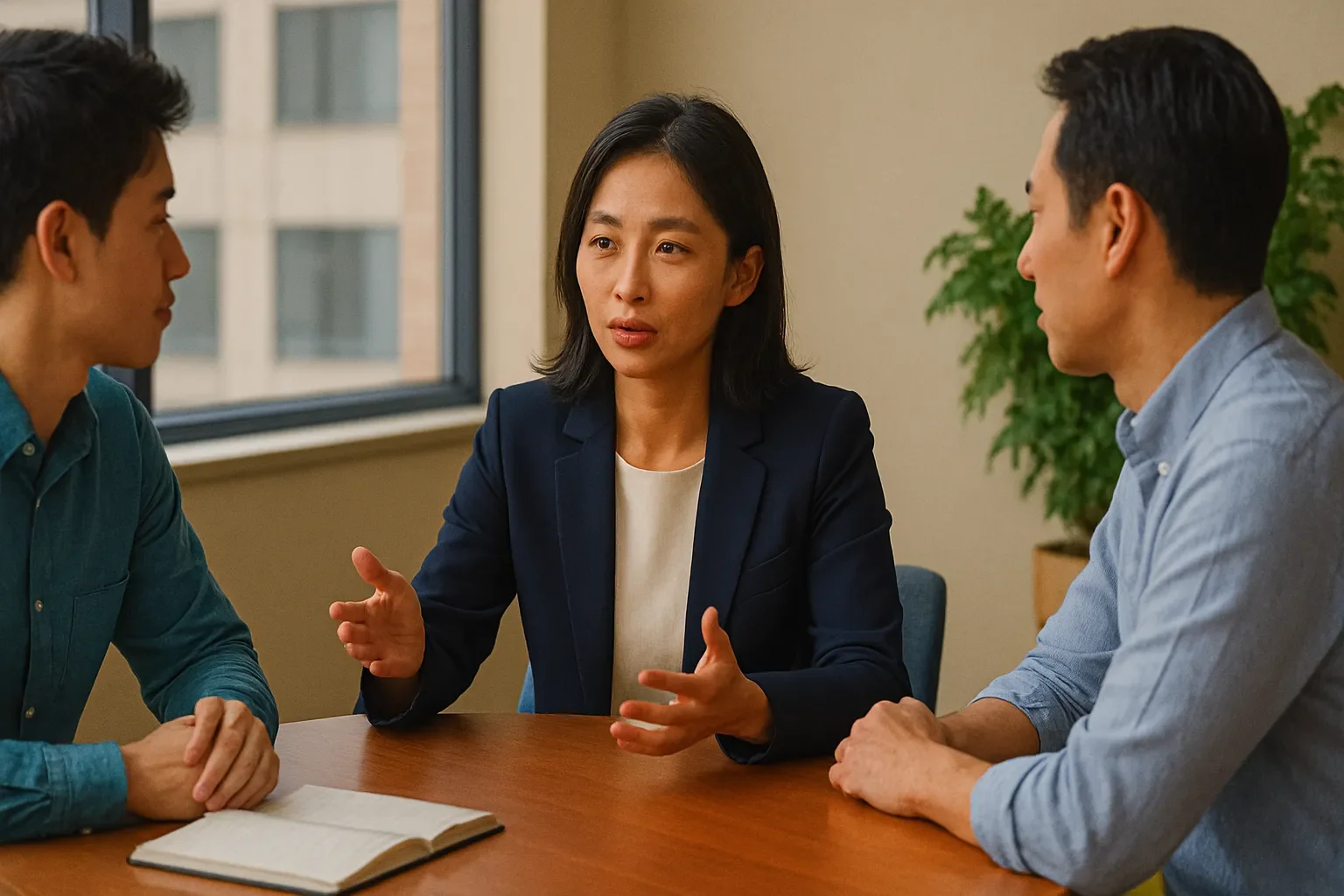 변혁적 리더십으로 신뢰를 쌓는 모습