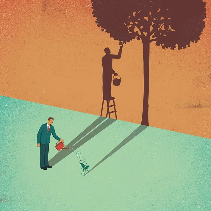 Metaphor of long-term growth and future success