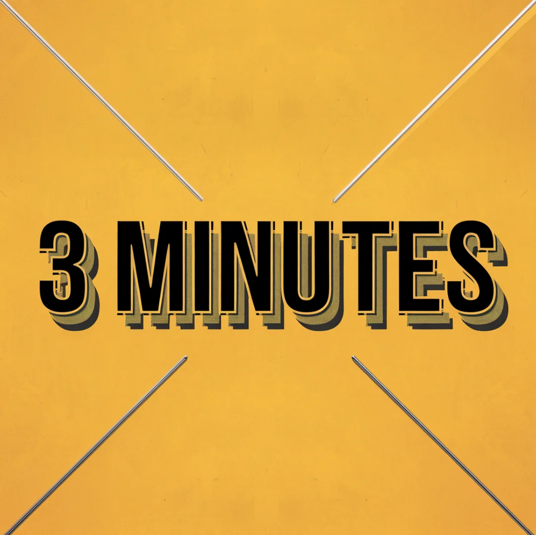 밝은 노란 배경에 ‘3분 정리’라는 굵은 검정 텍스트가 중앙에 배치된 유튜브 썸네일 – 외곽선과 그림자로 강조된 단순하고 직관적인 텍스트 중심 디자인