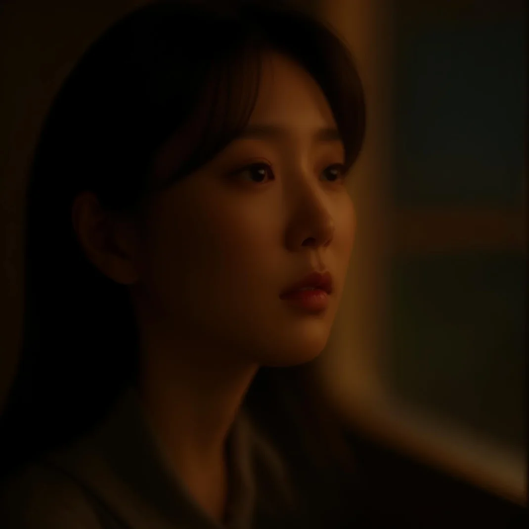 창밖을 바라보는 한국 여성의 옆모습이 담긴 감성 유튜브 썸네일 – 따뜻한 브라운 톤과 흐릿한 배경, 조용한 분위기 속 그리움이 느껴지는 표정과 부드러운 조명이 특징