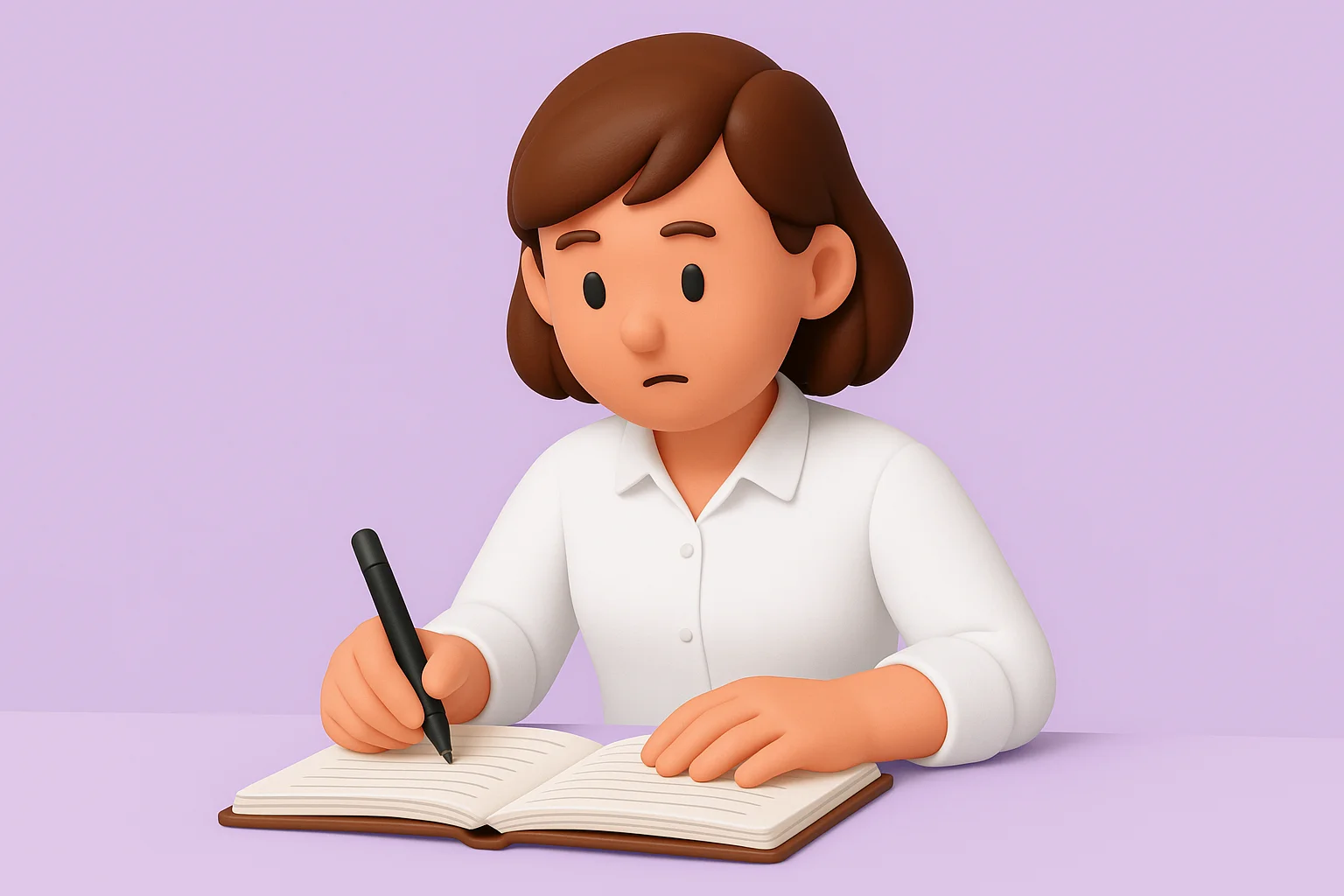 2025년 종합소득세를 작성하는 사업자 모습의 3d 캐릭터 일러스트레이션