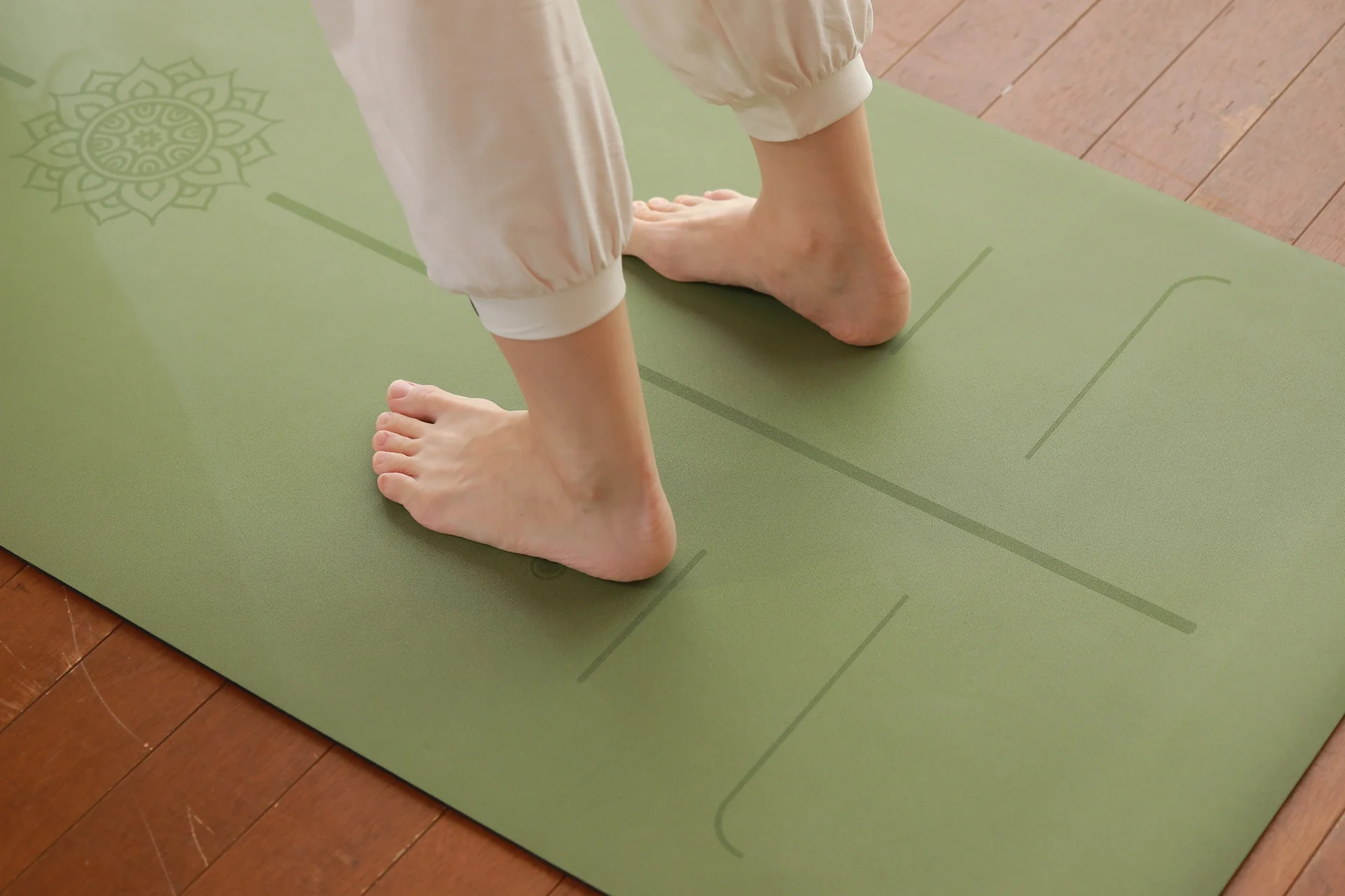 비슈누 논슬립 가이드라인 요가 매트