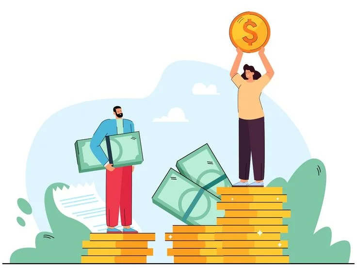 representation of earning money 
