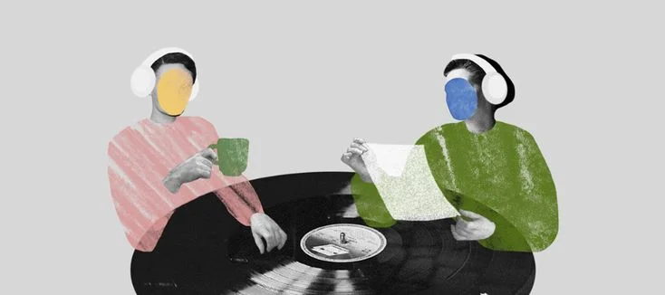 two people doing podcast 