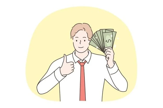 man with money in hand 