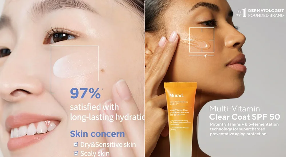 An example of beauty photography directing that follows the face line.