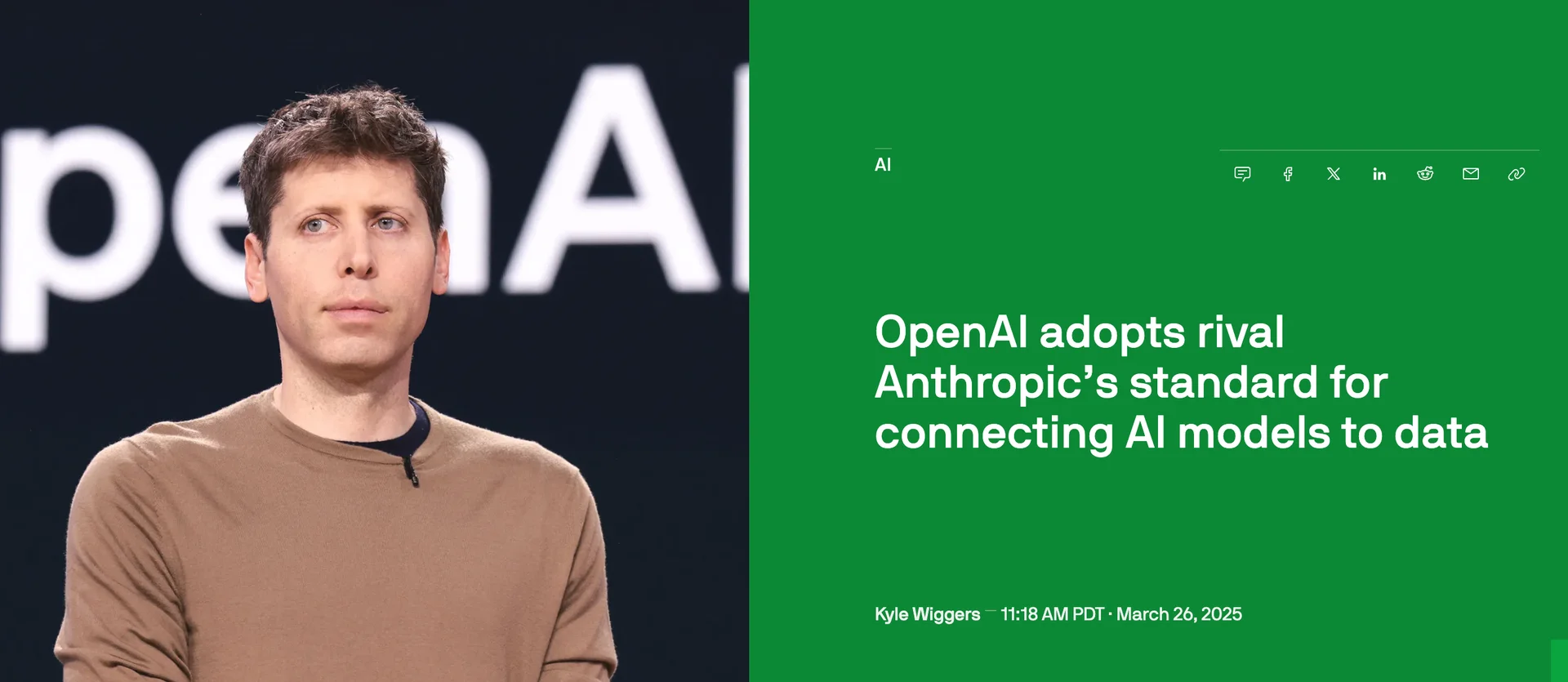 OpenAI의 MCP 지원 기사 (이미지 출처 : TechCrunch)