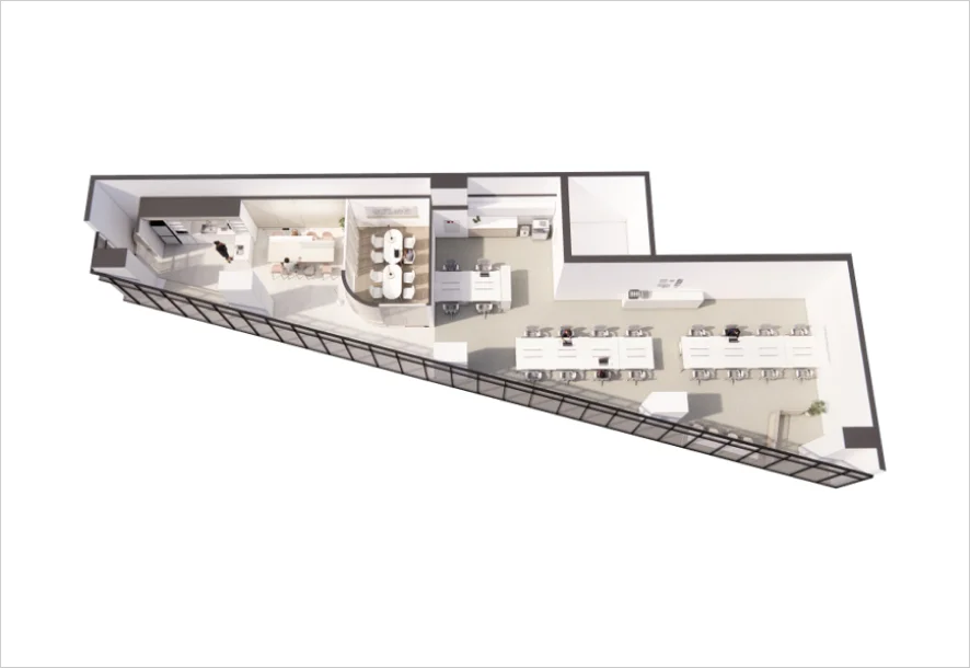 오픈리서치 사무실 3D 평면도