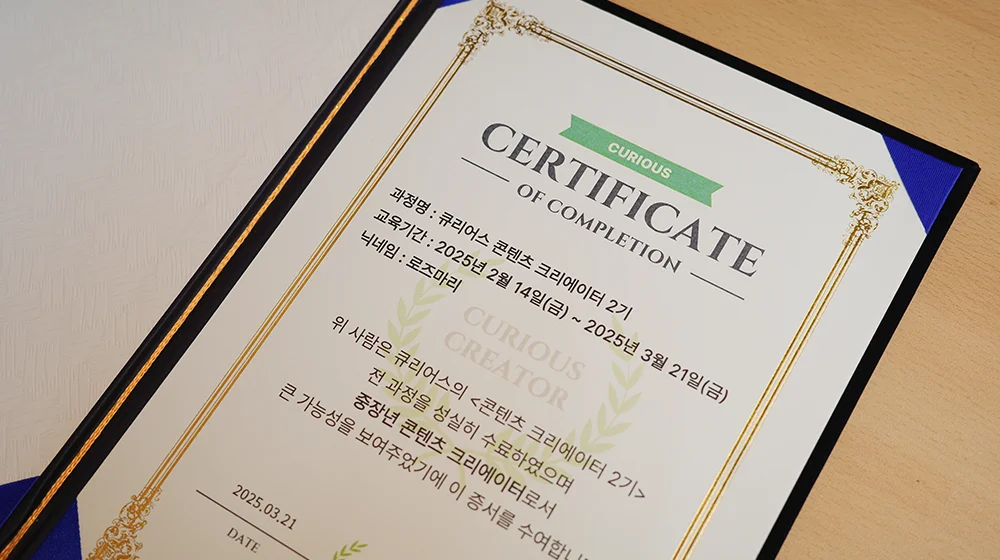 큐리어스 콘텐츠 크리에이터 2기