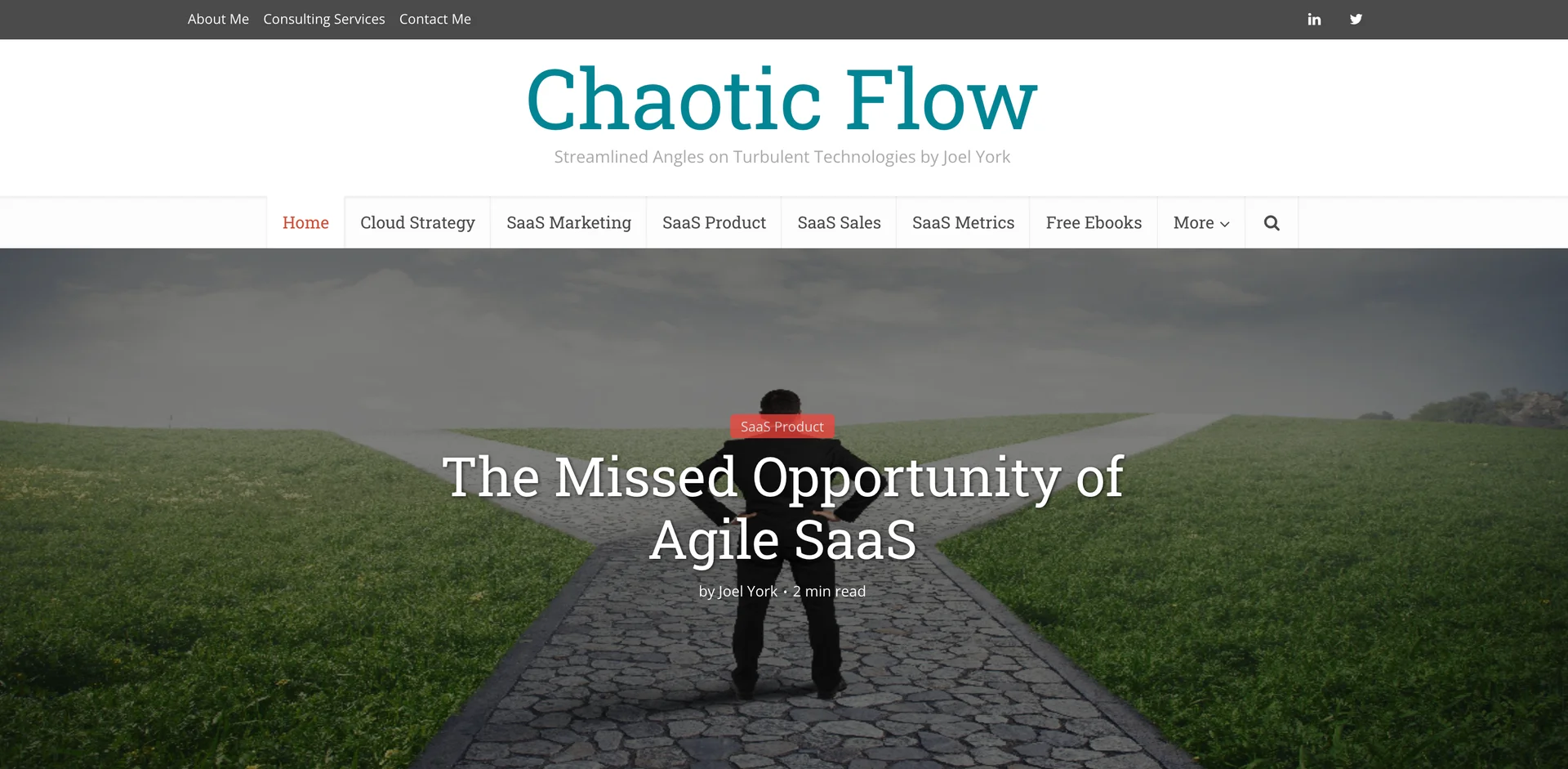 Screenshot of Chaotic Flow's blog 