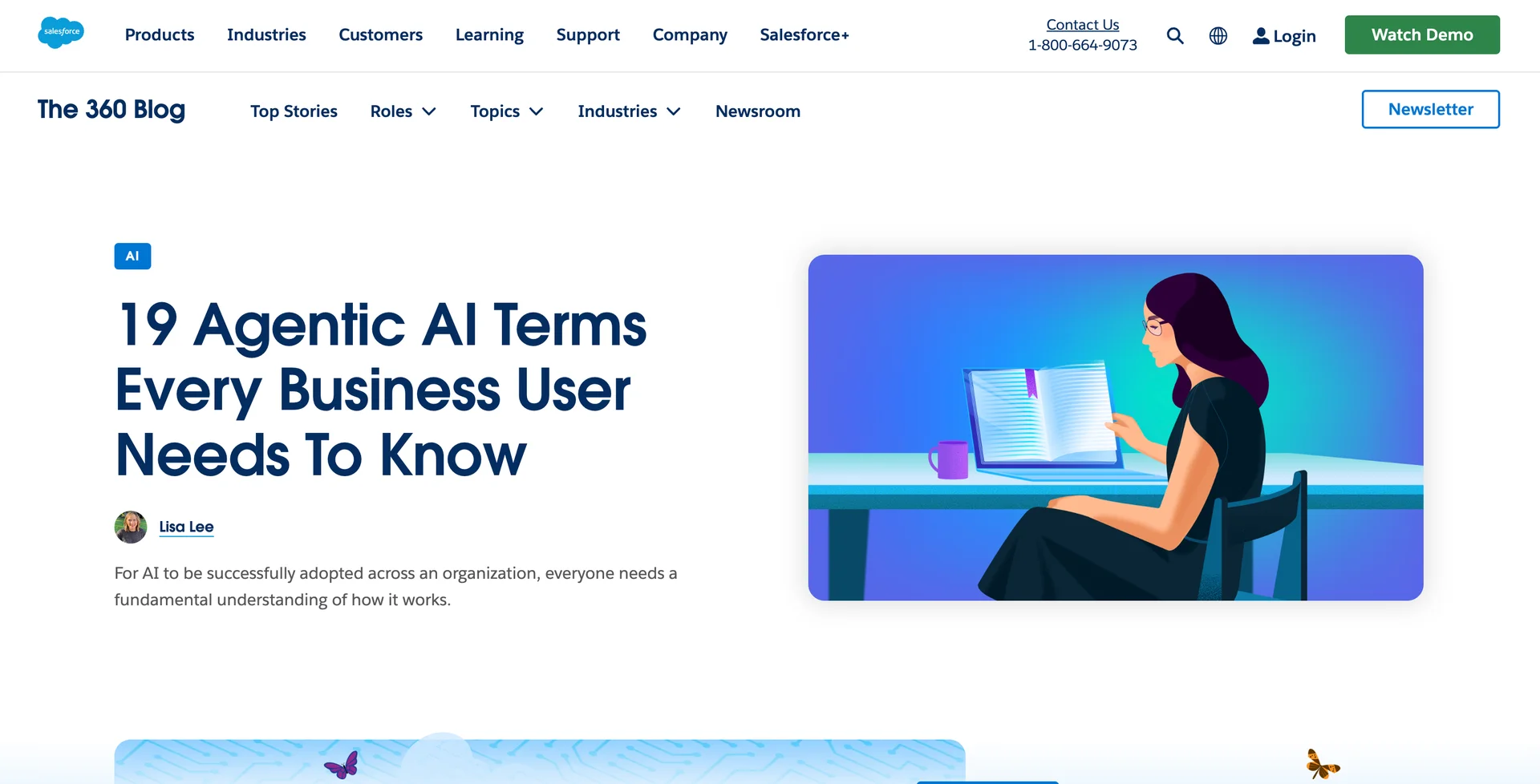 Screenshot of Salesforce's blog