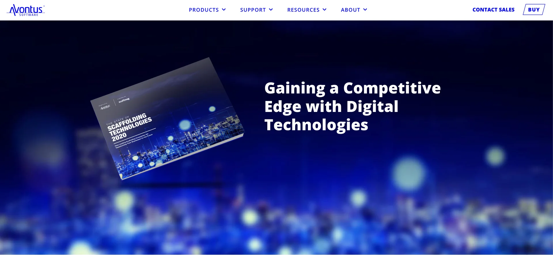 Screenshot of Avontus's homepage