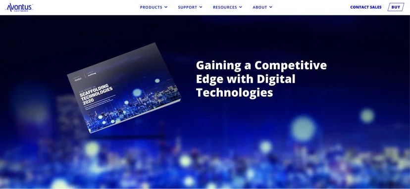 Screenshot of Avontus's homepage