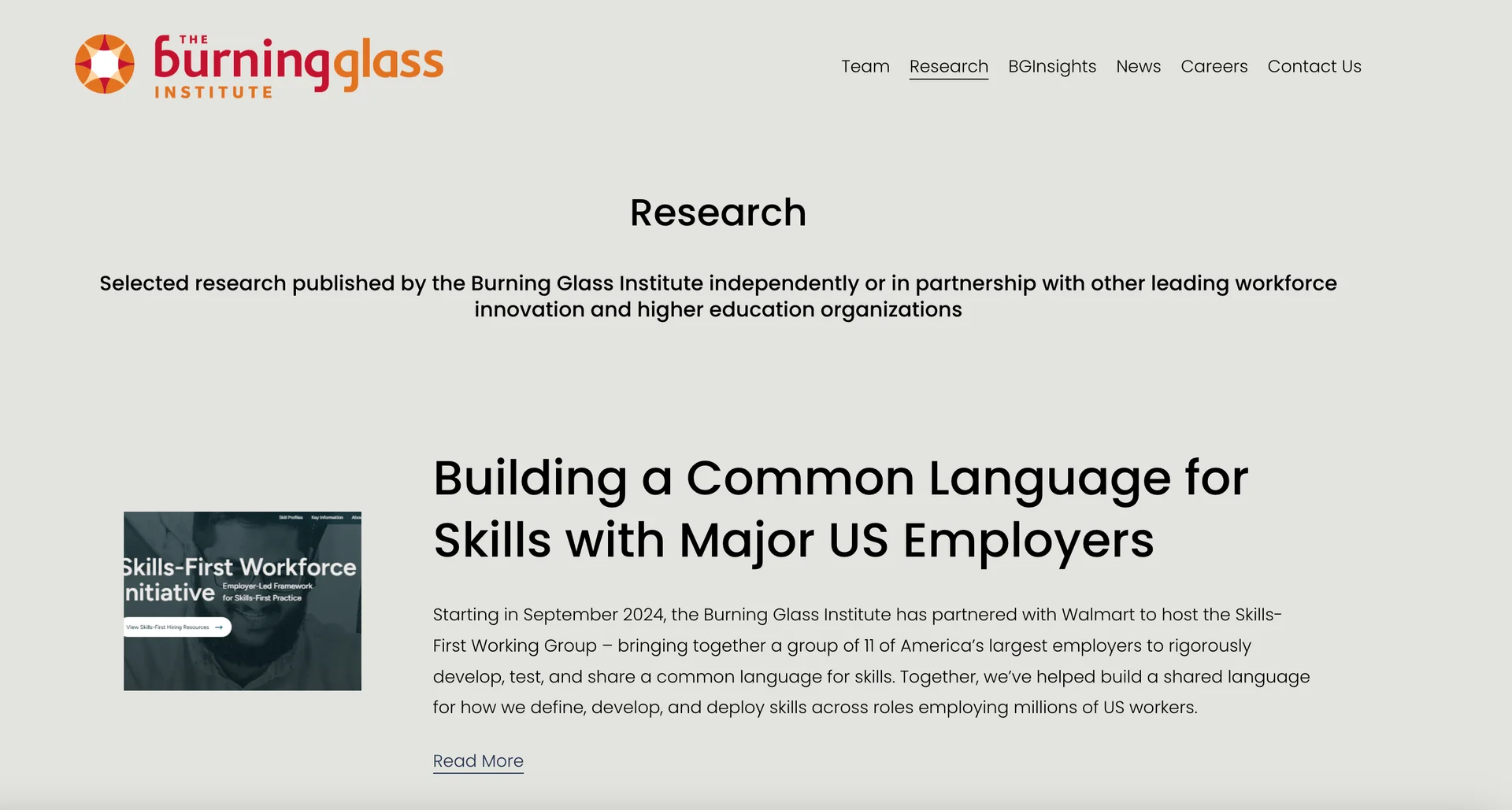 Screenshot of burningglass's page