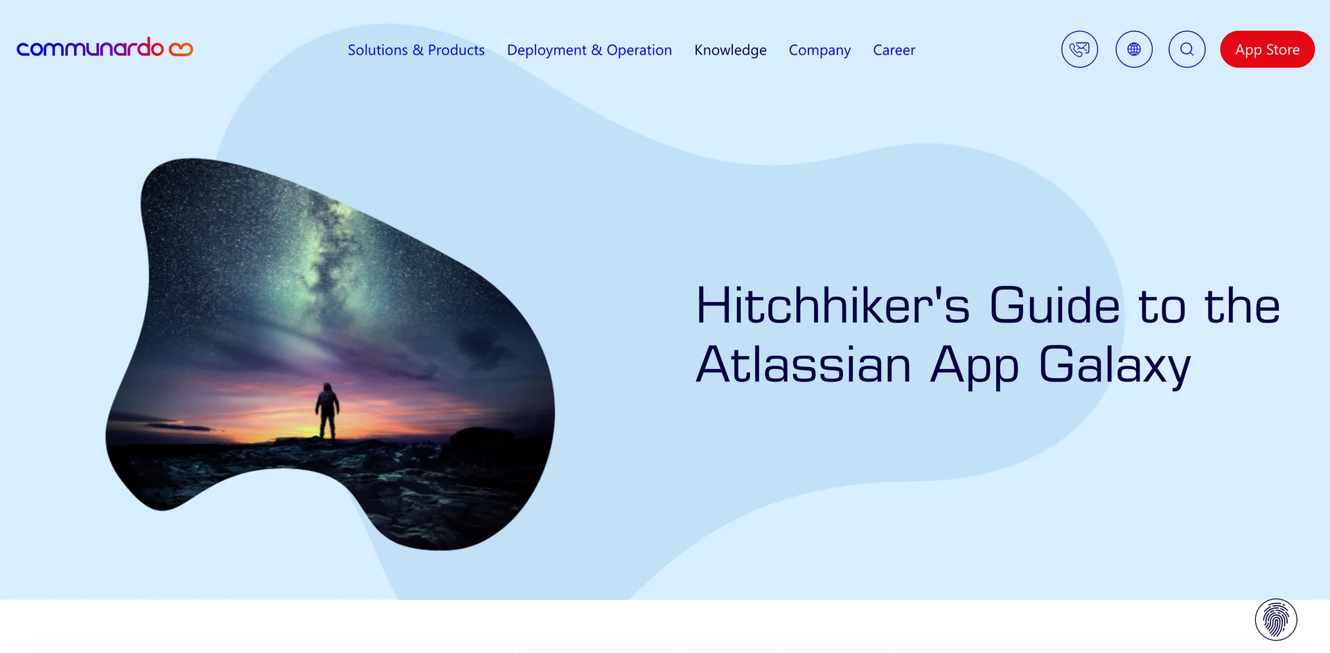 Screenshot of Communardo's page