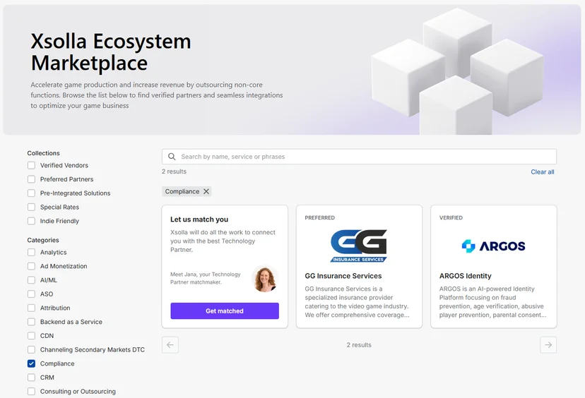 Xsolla Partner page 
