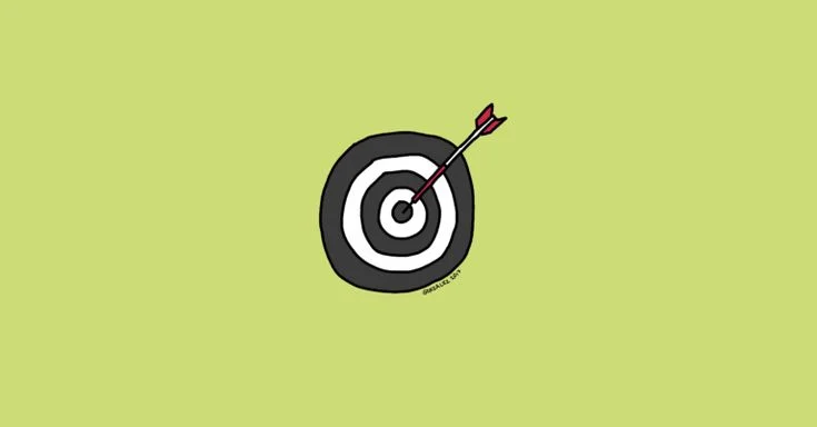 Perfect aim symbolizing goal achievement