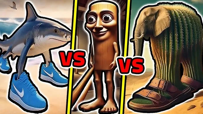 이탈리안 브레인롯 캐릭터들의 비교 장면