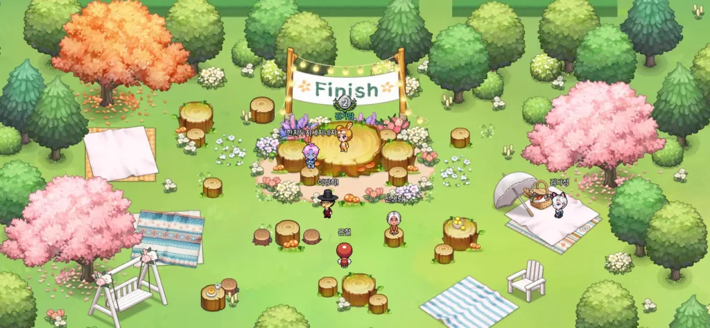 ZEP QUIZ 풀이 완료후 이동하는 시상대 사진