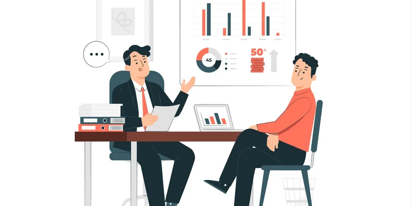 2 humans being strategic for their business (with papers, data..)