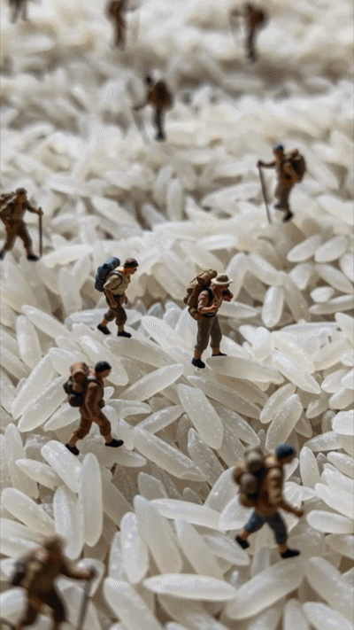 캐럿 AI로 만든 음식, 사물 등 다양한 소재의 환상적인 ai 미니어처 영상 결과물 모음