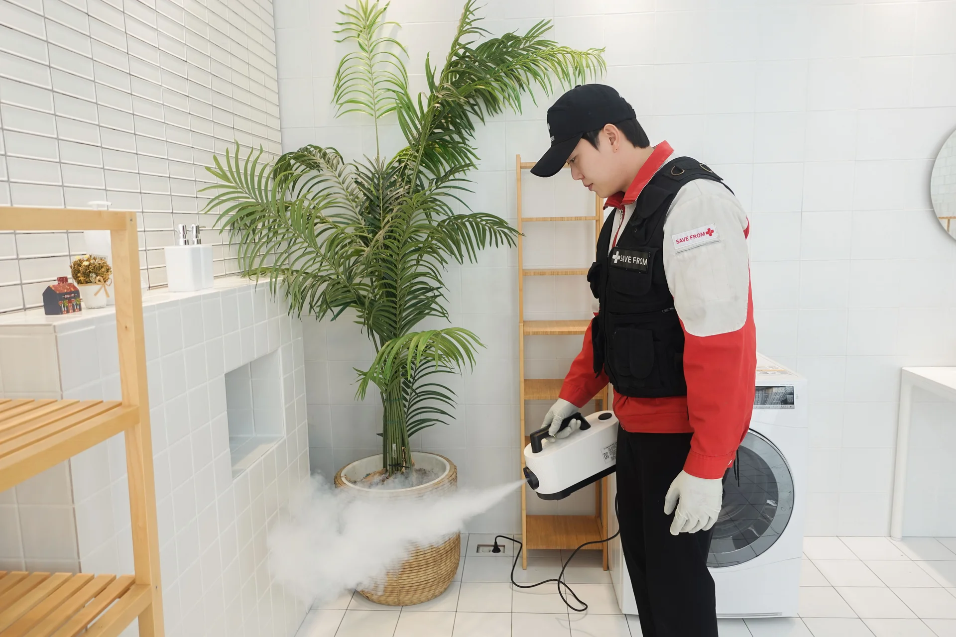 연무로 공간을 소독