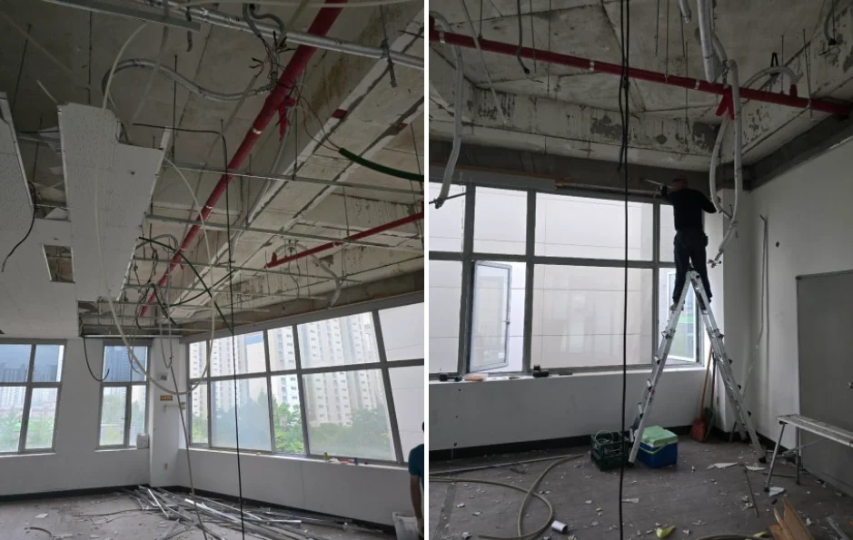 풋볼존 상하점 공사 현장