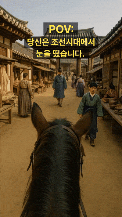 캐럿 AI를 활용해 만든 몰입감 높은 1인칭 시점(POV) AI 쇼츠 영상 예