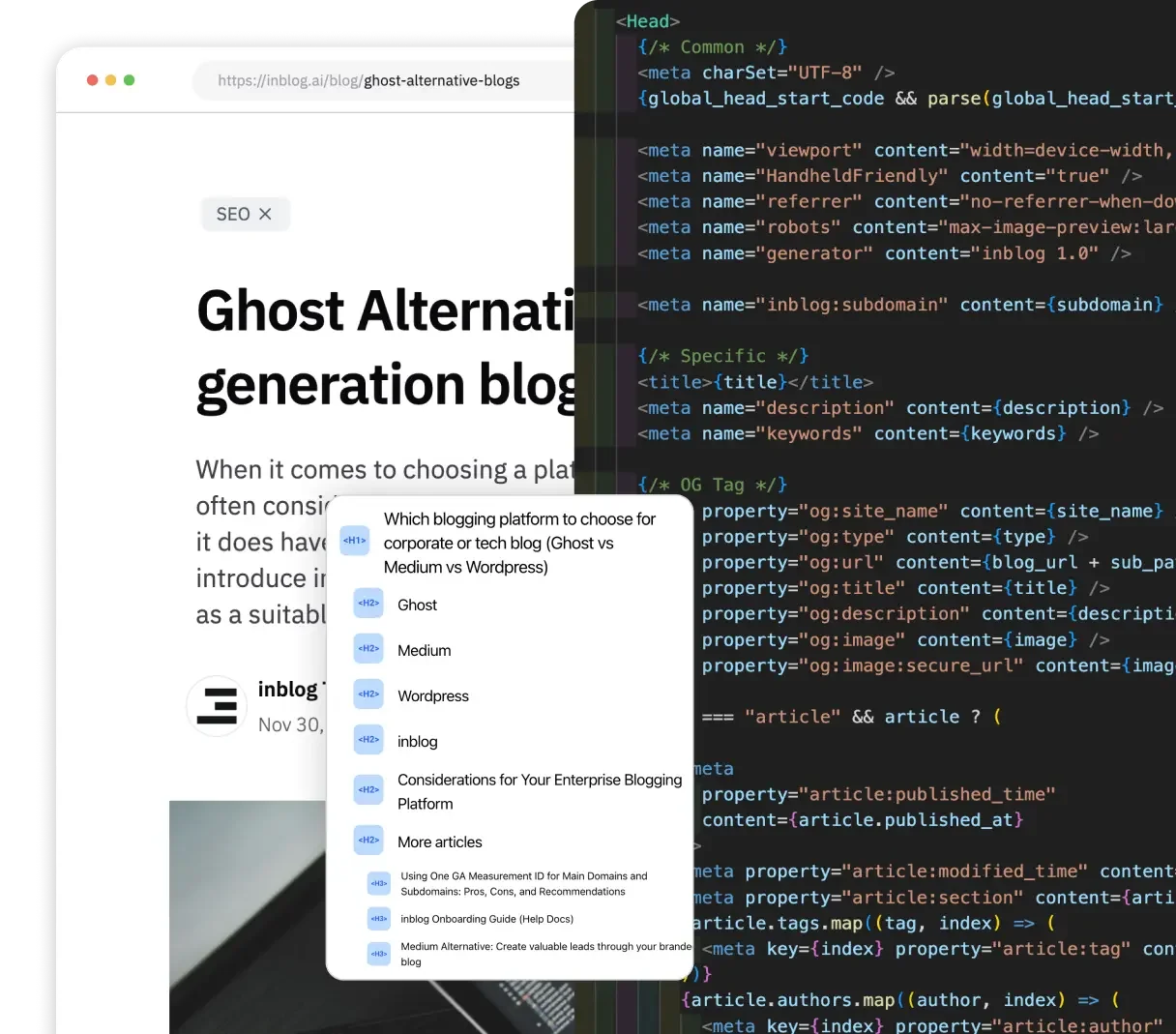 사용자 경험과 기술적 요소가 갖추어져 있는 인블로그