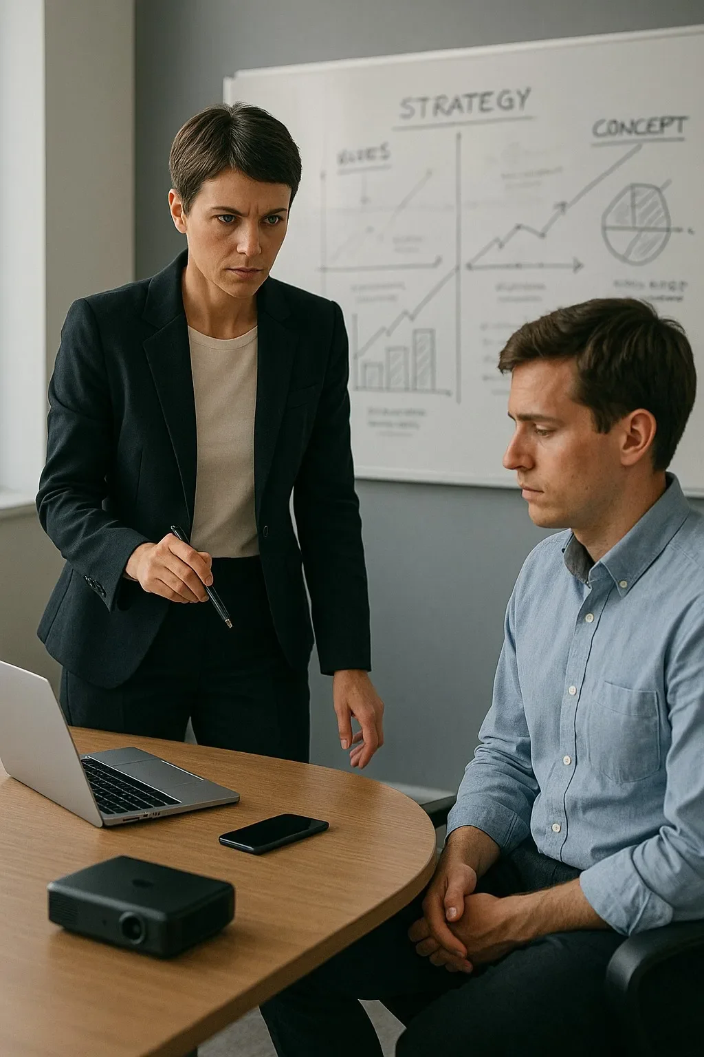 마이크로매니징을 하는 리더와 위축된 팀원