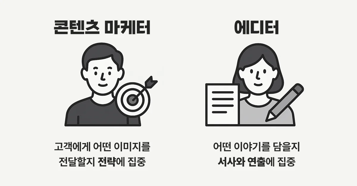 콘텐츠 마케터와 에디터 차이