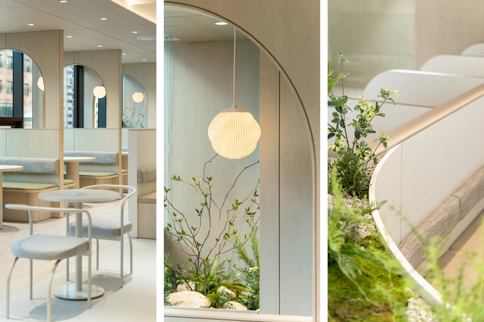 패스트파이브 마곡나루점 메인 라운지 라운드 디자인 요소