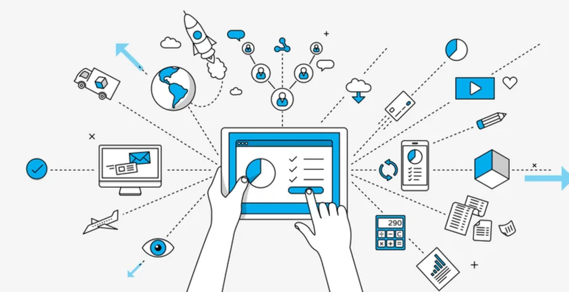 Illustration of different marketing tools 