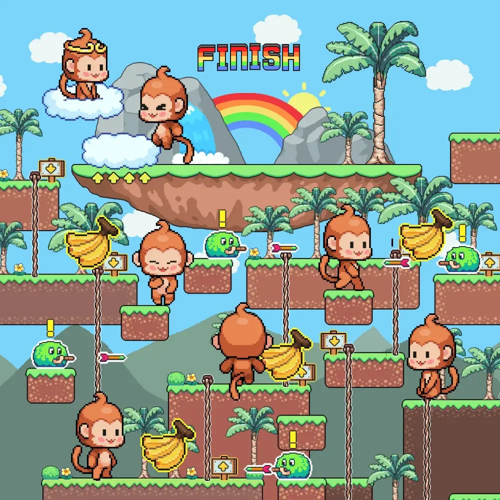 ZEP QUIZ Monkey's Adventure Map