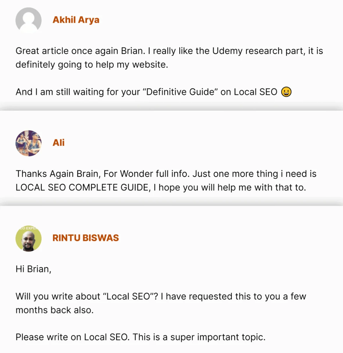 Multiple readers requesting detailed Local SEO tutorial