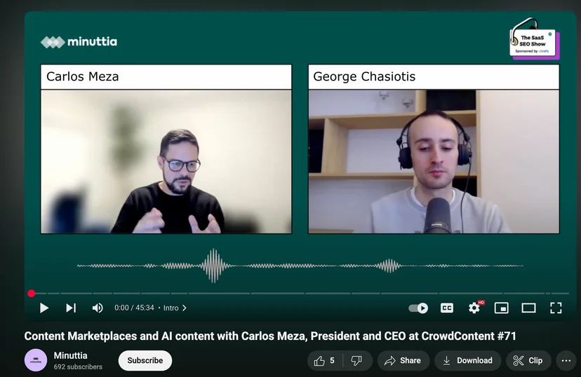  Podcast interview Carlos Meza talking about future of content marketplaces