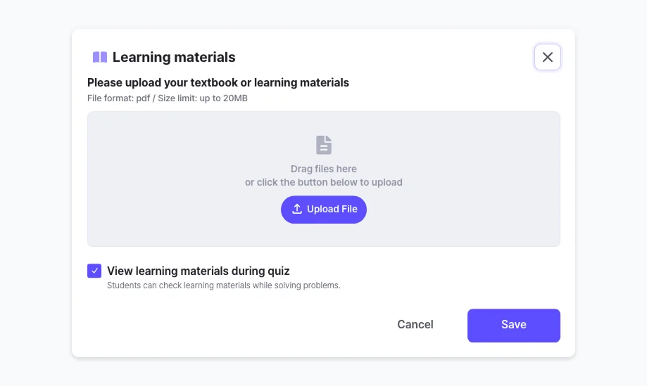 How to upload learning materials to ZEP QUIZ