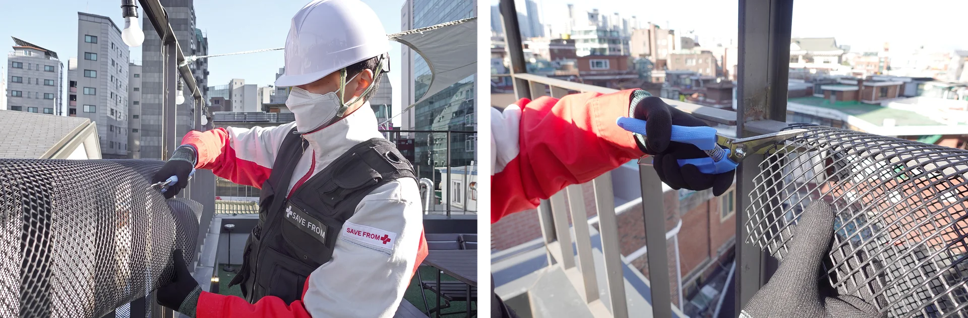 박스형 PE망 시공 1