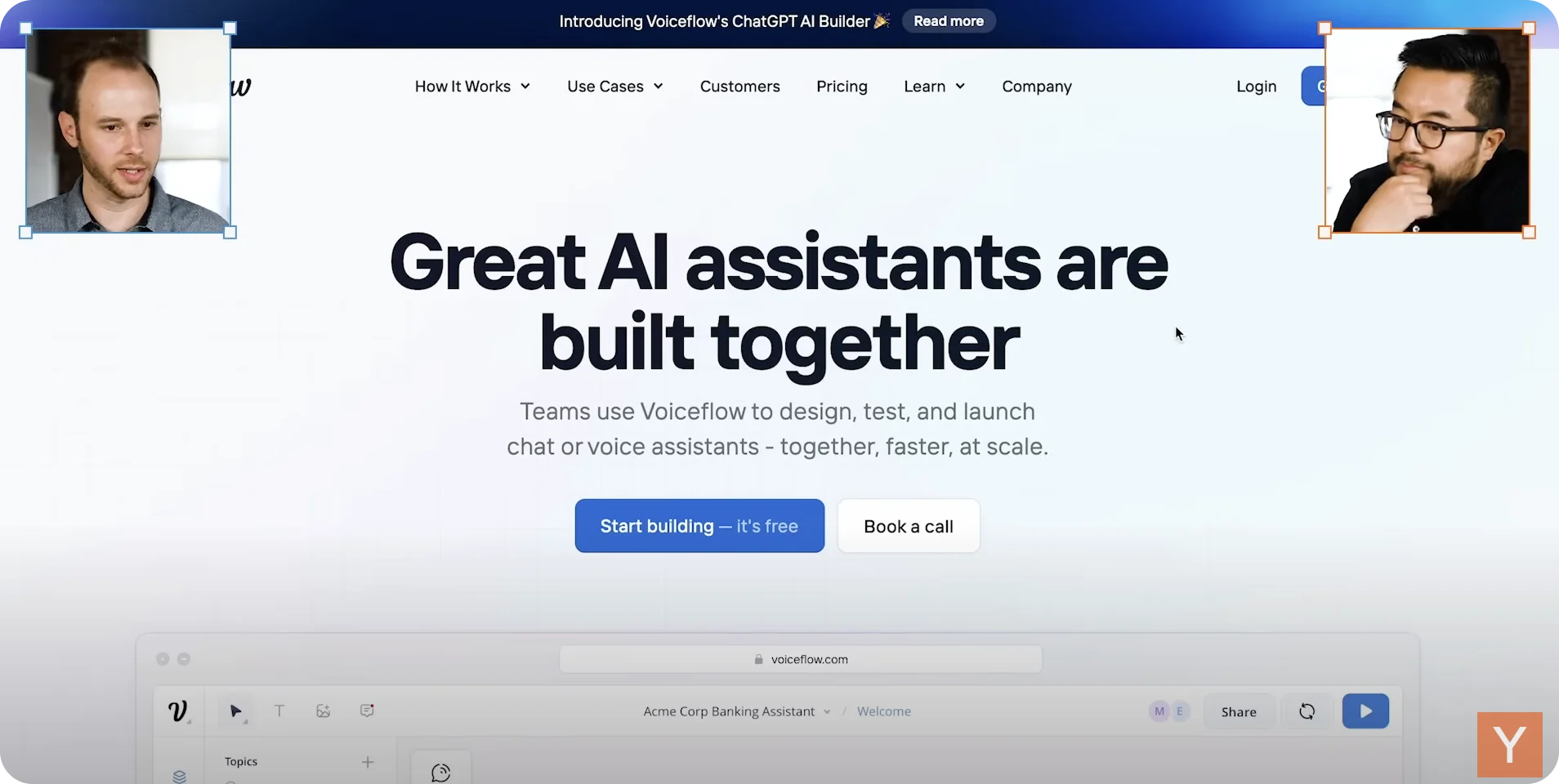 Gary Tan 이 칭찬한 홈페이지 구성. 명료한 CTA가 보인다