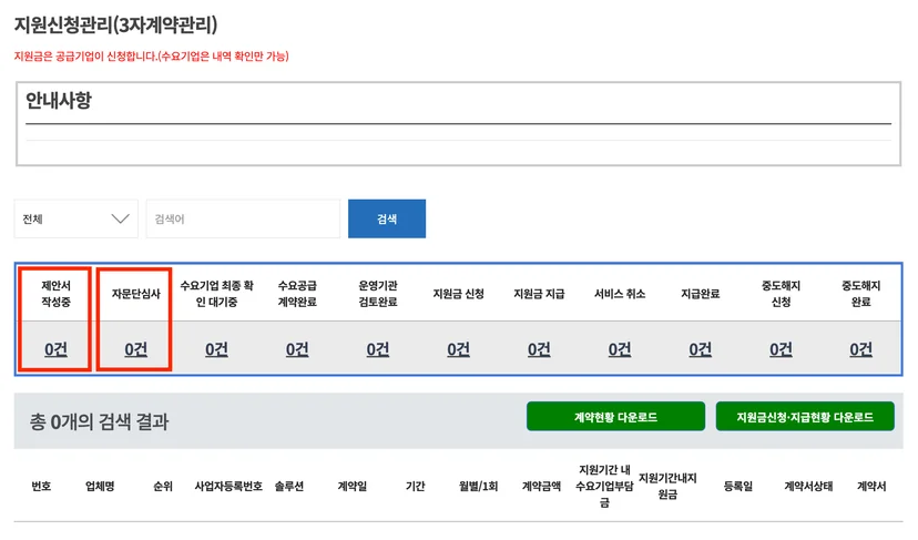 클라우드서비스-지원포탈-신청내역