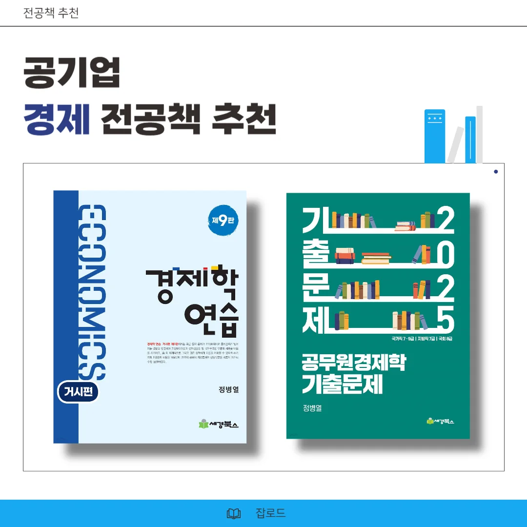 "정병렬 경제학 연습 및 공무원 기출 문제집 교재 표지 이미지"