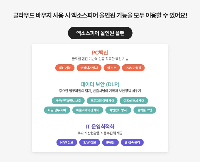 클라우드 바우처 엑소스피어 올인원 플랜