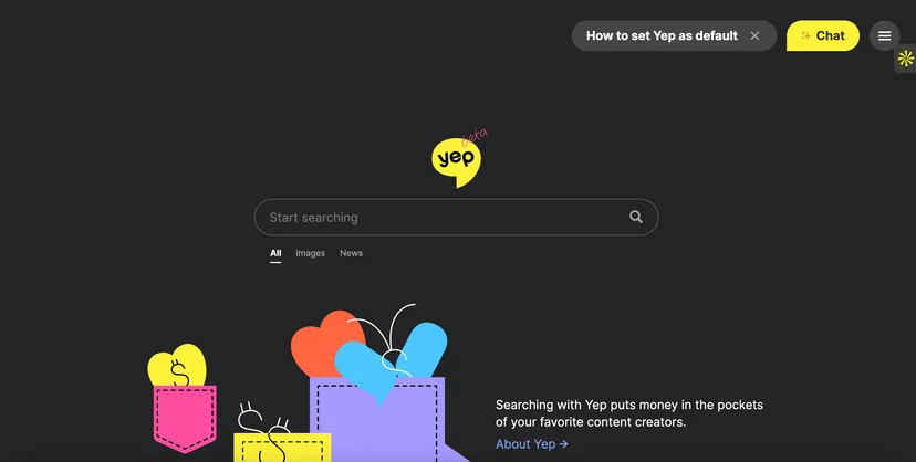 Screenshot of Yep 