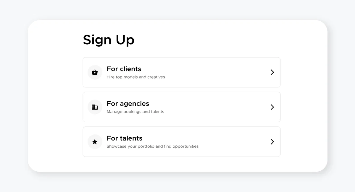 모델 섭외 스포트라이트에서 모델 온보딩 버튼