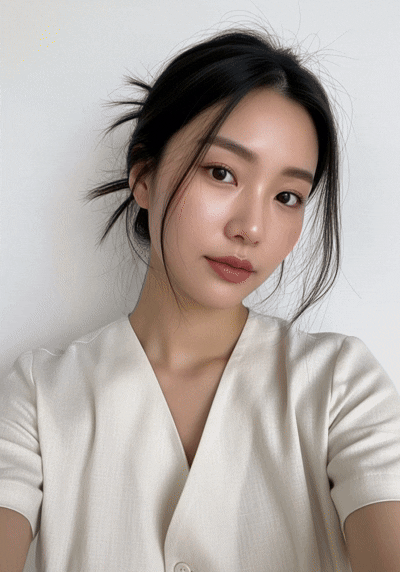 캐럿 AI의 AI 이펙트 기능을 활용해 만든 나비가 코에 앉는 영상 결과물