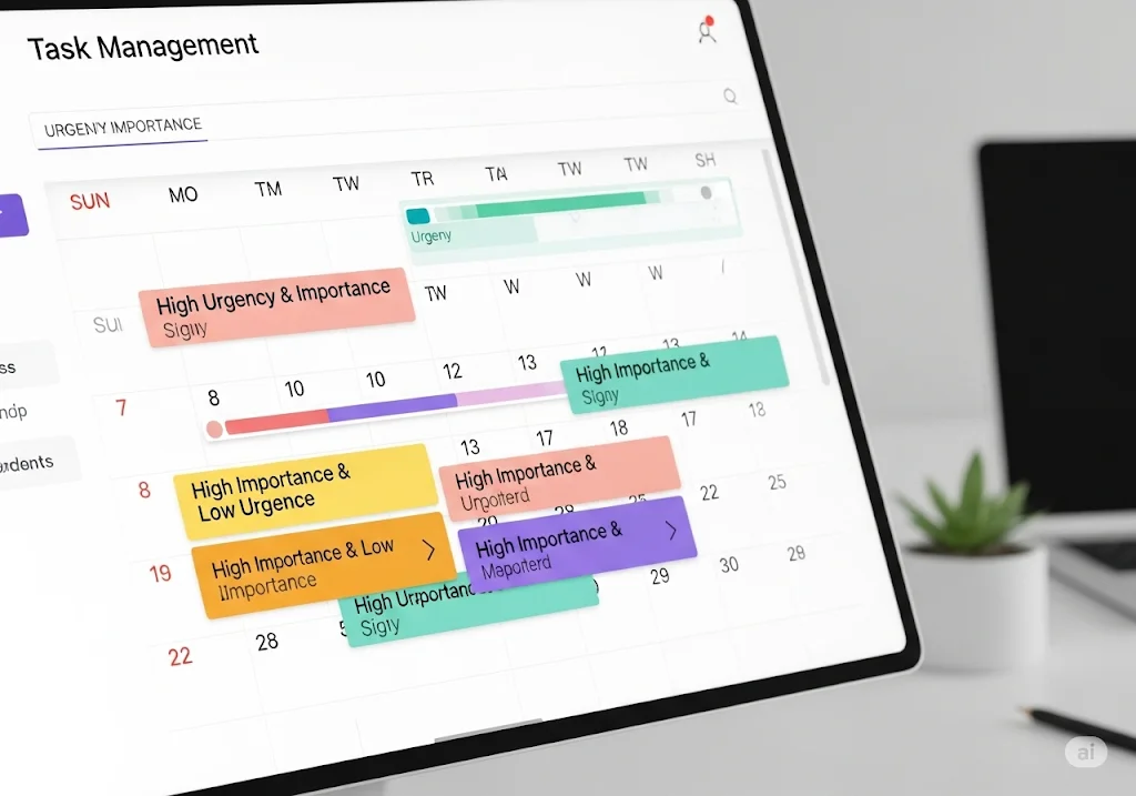 긴급도와 중요도에 따라 우선순위가 정렬된 일들