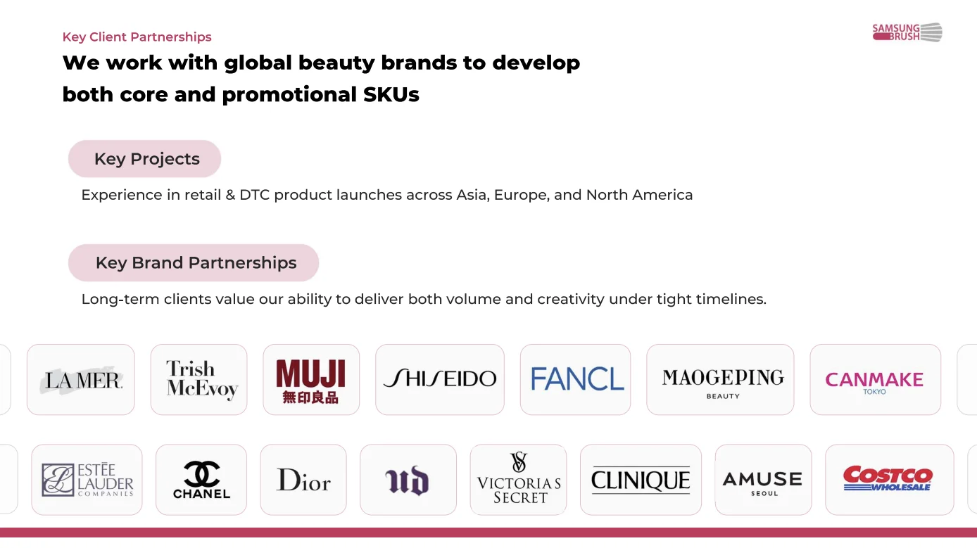 SamsungBrush's brand partnerships