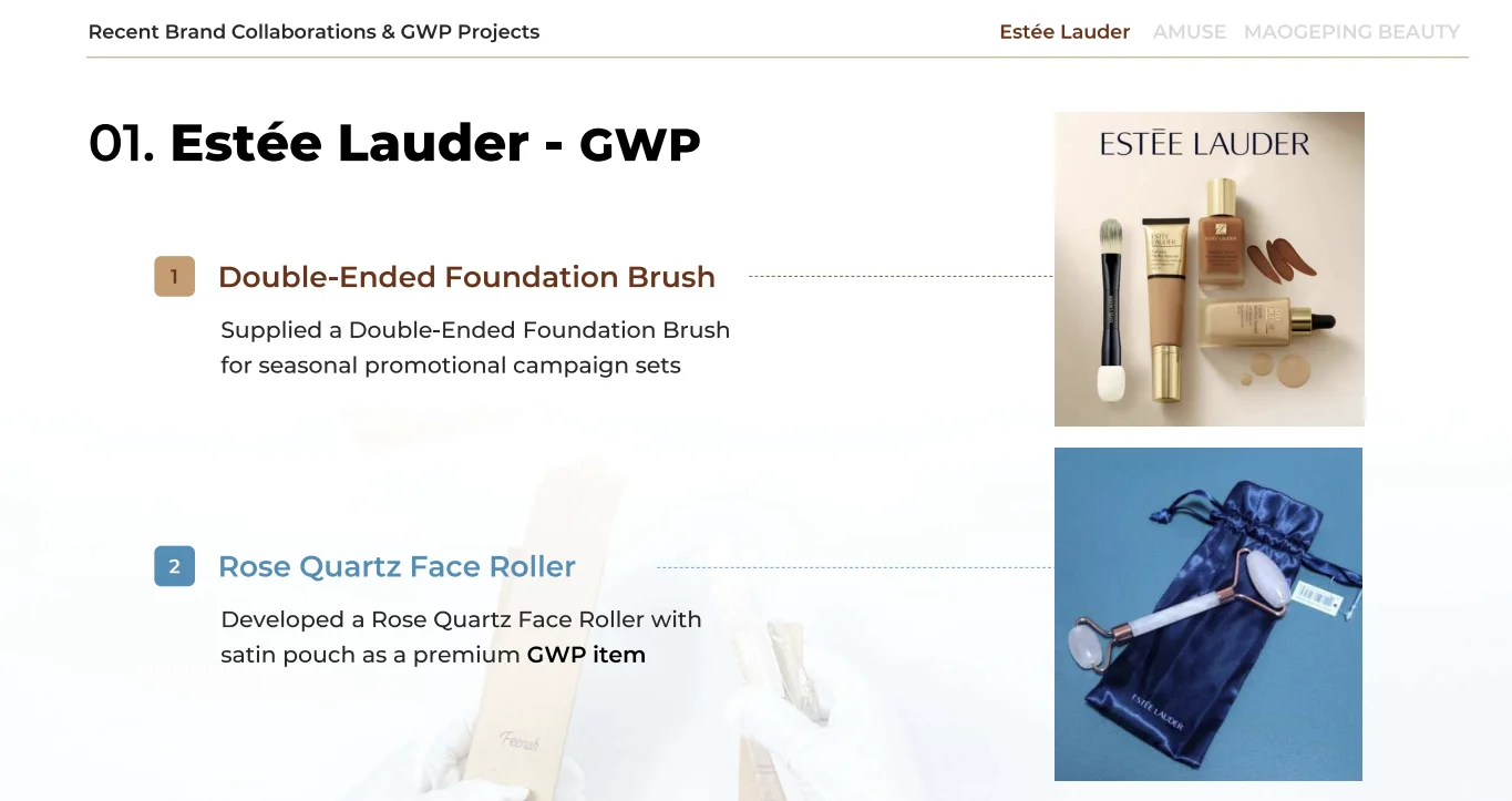 SamsungBrush's Global client for GWP - Estee lauder