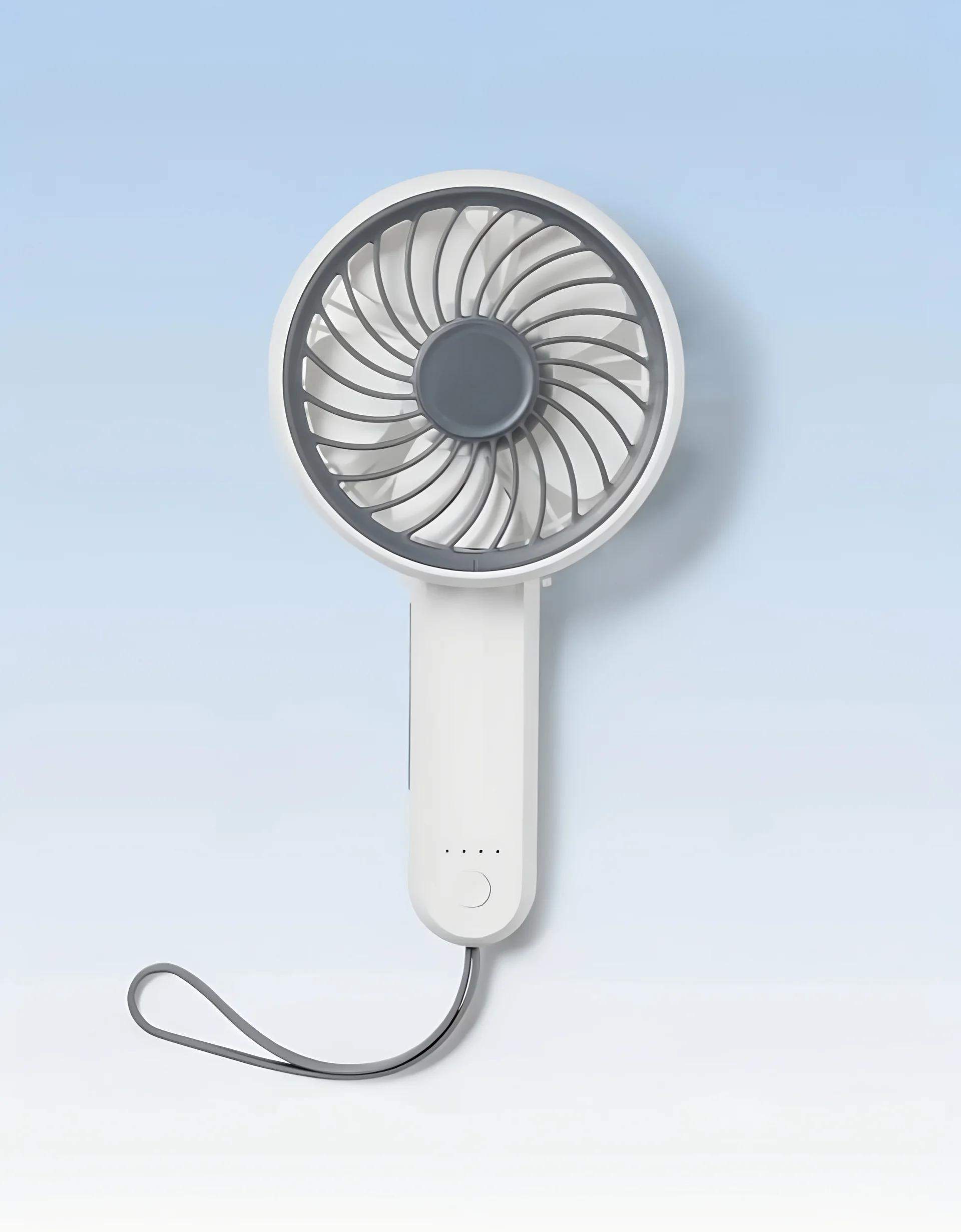 캐럿 AI로 배경을 합성할 깔끔한 휴대용 손선풍기 제품 누끼컷