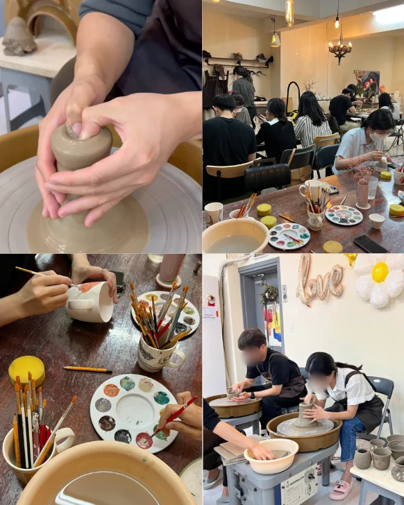 서울 강남구 강남역 소재 도예 공방 수업 및 결과물 사진